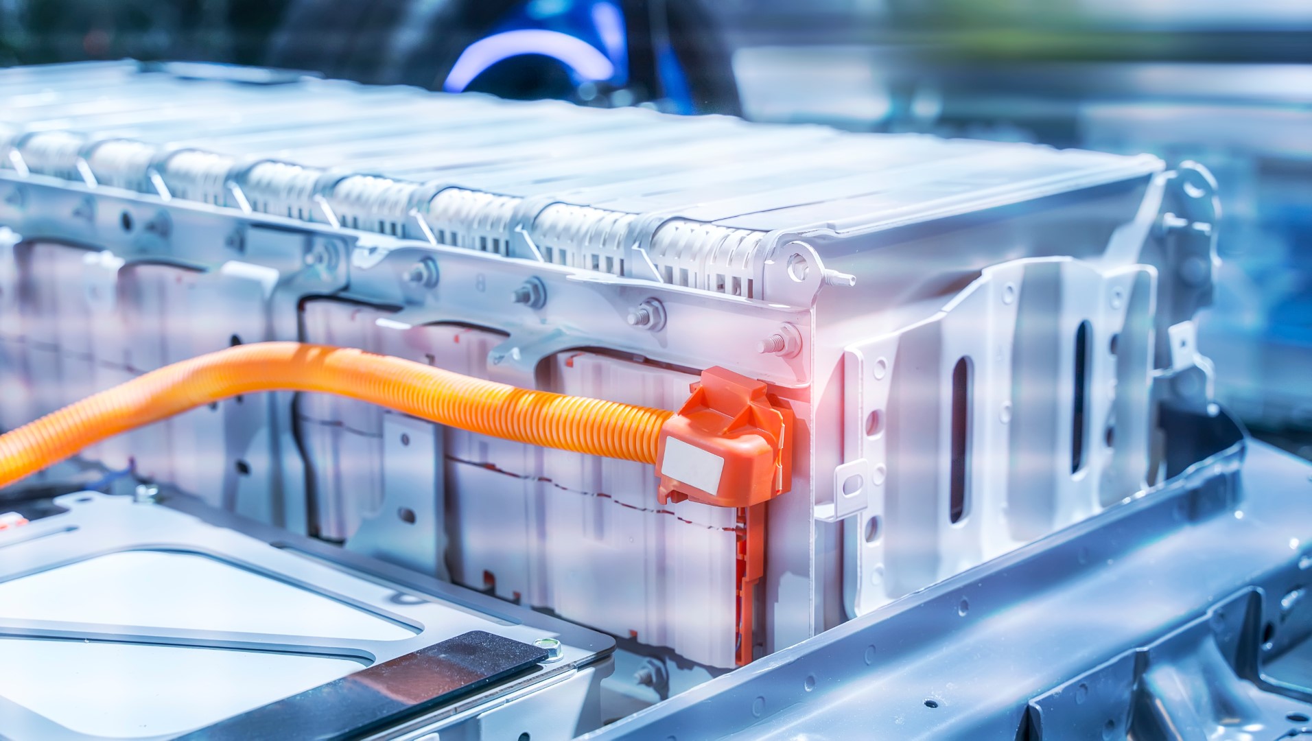 Electric,Car,Lithium,Battery,Pack,And,Power,Connections